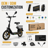 M5 ELITE 48V 500W Yetişkinler İçin Oturmalı Elektrikli Scooter, Arka Sepetli Katlanabilir E-Scooter, Avrupa için CE EEC Sertifikalı
