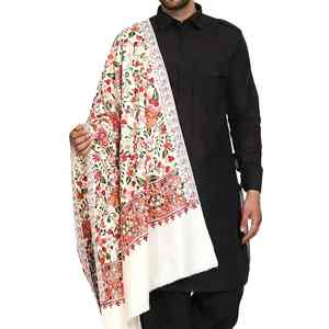 Luxury Handcrafted Printed <b>Pashmina</b> <b>Shawl</b> Soft Warm Breathable Solid Traditional Winter Wrap Men's - Product Image 2