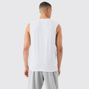 Breathable Wholesale 2026 100% Cotton Blank Gym Tank Tops <b>Men's</b> Stringer <b>Singlet</b> High Quality Eco-Friendly Quick Dry 220g Fabric - Product Image 2