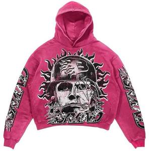 Conjuntos Deportivos Casuales para Hombre con Lavado Ácido, Sudadera con Capucha y Pantalones Deportivos con Logotipo Personalizado, Trajes Deportivos Transpirables de 2 Piezas para Primavera - Product Image 2