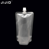 JIJID Pochette liquide personnalisée rechargeable avec bec verseur debout Sac d'emballage de jus et boissons de sécurité en PE