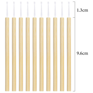 Bamboo Disposable <b>Micro</b> Brush Mascara Wand Swab for Eyelash <b>Extension</b> Makeup Brush Tool - Product Image 4