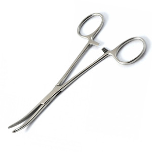 Pinzas Curvas de Precisión Kelly, Acero Inoxidable Plateado, Pinzas de Bloqueo Manual, Certificación CE Clase II para Uso Médico y Dental - Product Image 3