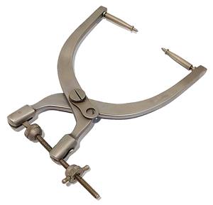Juego de pinzas de tracción cervical Crutchfield para neurocirugía, incluye 2 fresas de acero inoxidable en todos los tamaños y calidades de Dentavex - Product Image 1