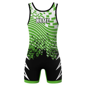 Singlet Wrestling Singlet Logo personnalisé Sublimation Sportswear Haltérophilie Youth Singlet Suit - Product Image 3