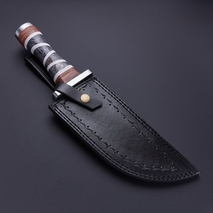 Couteau Bowie Fait Main en Acier à Haute Teneur en Carbone, Lame Fixe, Couteau de Chasse, Vente en Gros, Couteau Bowie Personnalisé avec Manche en Bois, Approvisionnement en Gros - Product Image 3