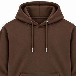 Men <b>Brown</b> Pullover Hoodie Plain <b>Long</b> <b>Sleeve</b> Casual Sweatshirt Custom Logo Streetwear Sportswear Gym <b>Top</b> Shoukat Apparel - Product Image 4