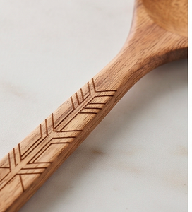 Ensemble de service à salade en bois, design minimaliste sculpté à la main, finition mate, vaisselle écologique pour la restauration et l'usage domestique - Product Image 3