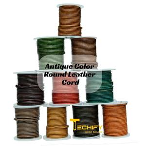 Vente en gros Cordon rond en cuir 2.4mm Cordon en cuir véritable naturel solide pour la fabrication de bijoux auprès d'un fournisseur d'exportation indien de confiance - Product Image 4