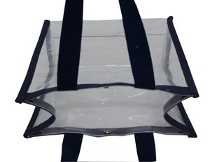 Sacs fourre-tout en toile de jute transparents personnalisés Sac en jute Sacs avec fenêtre en PVC pour l'épicerie, les courses, les demoiselles d'honneur et les fêtes de mariage - Product Image 4