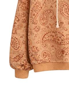 Sudadera con Capucha para Mujer, Diseño Paisley Beige Personalizado, Felpa de Algodón, Estilo Casual, Fabricante Personalizado, Proveedor de Ropa Urbana al por Mayor - Product Image 6