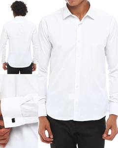 Chemises à manches longues 100 % coton pour hommes, personnalisables, blanches, pour tenue décontractée ou formelle, idéales pour le bureau – Vente en gros OEM - Product Image 5