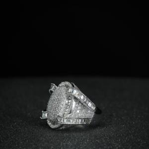 Classic Moissanite Diamond <b>Mens</b> Engagement <b>Ring</b> 925 <b>Silver</b> Round Brilliant Cut Wedding <b>Ring</b> <b>For</b> <b>Men</b> by Phoenix Enterprise - Product Image 4