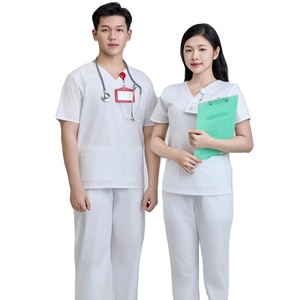 ชุดสครับสำหรับบุคลากรทางการแพทย์ FMF สีขาว รุ่น Unisex |   วัสดุ WFX-CVC แบบยืดหยุ่นนุ่ม |   ชุดสำหรับโรงพยาบาลและคลินิก |   ต้นกำเนิดจากเวียดนาม - Product Image 1