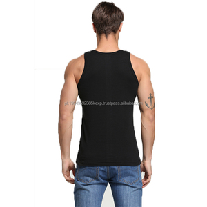 Singlet de sport pour homme, débardeur décontracté en coton et élasthanne, tricoté, pour la musculation, vente en gros, respirant et doux - Product Image 3