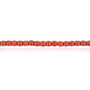 Bracelet tennis classique en argent sterling 925 avec pierres de corail pour femme, serti clos, bijoux fins, prix de gros, faible MOQ - Product Image 5
