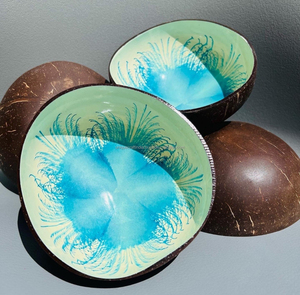 Cuencos para servir de coco pulido artesanías naturales indias de alta calidad, patrón de llama ecológico, decoración del hogar al por mayor - Product Image 5