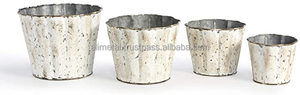 Maceta y macetas festoneadas galvanizadas para decoración de granja interior y exterior para el hogar y el jardín - Product Image 2