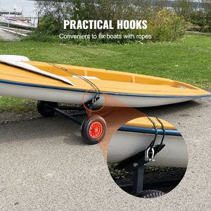 Carrello per Imbarcazioni con Lunghezza Regolabile, 16 Pneumatici, in Acciaio al Carbonio, Capacità di Carico 420 lbs, Antiscivolo, 96-116 Pollici - Product Image 6