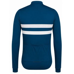 Maillot de cyclisme bleu marine à manches longues pour hommes et femmes, respirant, léger, pour la route, le VTT, l'entraînement - Product Image 2