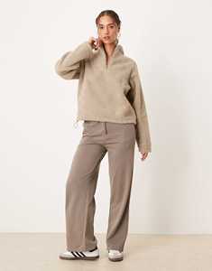 Chaqueta de Forro Polar Sherpa para Mujer al por Mayor, Cálida de Invierno, Casual, con Media Cremallera y Capucha, Suave y Afelpada, Fabricante OEM Personalizado - Product Image 6