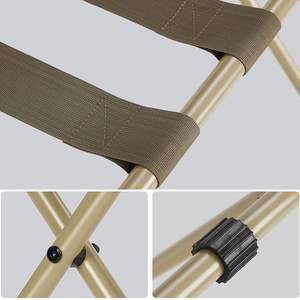 ชั้นวางกระเป๋าเดินทางโลหะสีทองสำหรับห้องพัก รับน้ำหนักได้มาก พร้อมพื้นผิวกว้างขึ้น สายรัดไนลอนทนทาน - Product Image 3