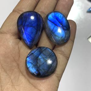 Cabochon de Labradorite de haute qualité pierre précieuse en vrac pierre de bijouterie naturelle Labradorite bleue - Product Image 6