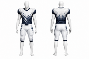 Uniforme de Fútbol Americano Personalizado, Jersey Sublimado en Color Granate, Beige y Blanco, Pantalones Acolchados, Ropa Deportiva Profesional, Transpirable, Conjunto para Partido - Product Image 3