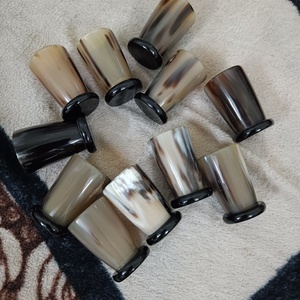 Rustic Handmade Natural Buffalo Horn Shot Cup Polished <b>Whiskey</b> Tequila Drinking Glass for Home Bar Parties and Events - Product Image 6