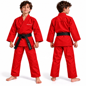 Forest Green Custom Youth Karate Gi Uniform Kids Martial Arts Suit Judo Training Uniform with <b>Belt</b> <b>White</b> Karate Kimono Suit - Product Image 4