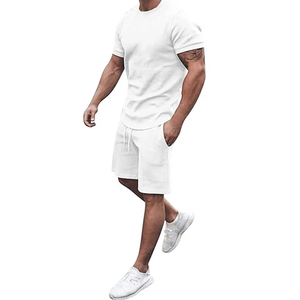 Ensemble short et t-shirt pour homme, design sportif, polyester, pour entraînement, fitness, course à pied, gym, sports. - Product Image 4