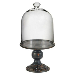 Supports à gâteaux en métal de luxe avec couvercle en verre, présentoir à desserts rond de haute qualité, accessoires pour gâteaux d'anniversaire à domicile - Product Image 2