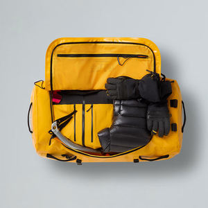 Sac de sport jaune non résistant à l'eau 25-49L en bâche PVC, sac à dos tactique rectangulaire d'extérieur avec doubles poignées et fermeture éclair - Product Image 5