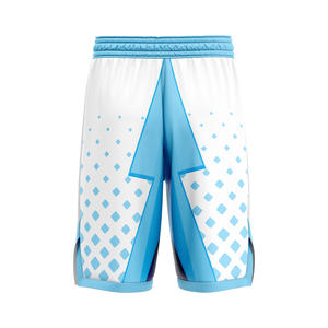 กางเกงบาสเก็ตบอลพิมพ์ลายชื่อทีมแบบกำหนดเอง ผ้าโพลีเอสเตอร์ 100% ระบายอากาศได้ดี แห้งเร็ว คุณภาพสูง ยืดหยุ่นได้ - Product Image 3