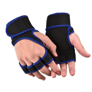 Gants de sport demi-doigts en néoprène avec sangle de poignet réglable pour la musculation, unisexes et de qualité supérieure - Product Image 4