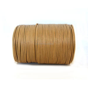 Cordons en cuir ronds de haute qualité de 2,5 mm, couleur naturelle, pour bijoux et travaux artisanaux, prix de gros d'usine - Product Image 3