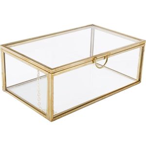 Boîte à bijoux minimaliste personnalisable en verre trempé haut de gamme, boîte de rangement cosmétique anti-poussière pour détaillants - Product Image 2