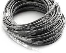 Gaine de câble tressée noire et argentée/grise (ou gaine de câble à motif tissé), couramment utilisée pour les câbles de données haut de gamme - Product Image 6