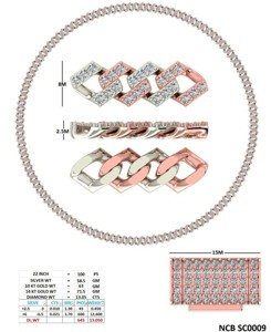 Trendy Iced Out 10K 14K Two Tone Rose White Gold Round Cut Lab Grown Luxury Everyday Unisex Wear Heavy Cuban Link <b>Chain</b> Necklace - Product Image 1