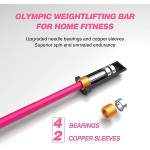 Solid Iron 4Ft Fitness Barbells Color Barbell <b>Bar</b> Plates for <b>Weightlifting</b> - Product Image 4