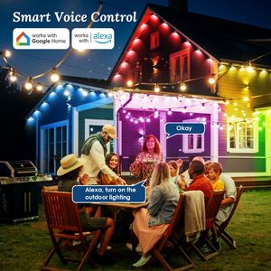Luci Esterne Intelligenti Impermeabili IP67 Lunghezza 31 Metri con 72 Perline RGB per Uso Quotidiano Decorazione per Halloween Natale e Tutto l'Anno - Product Image 6