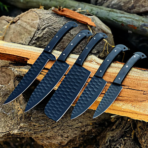 ชุดมีดเชฟเหล็กกล้าคาร์บอนสูงเซอร์เบียฟอร์จด้วยไฟ พร้อมโลโก้ฟรี มีดสับเนื้อ มีดแล่เนื้อ มีดเชฟสไตล์ไวกิ้ง สำหรับตั้งแคมป์และทำบาร์บีคิว - Product Image 1