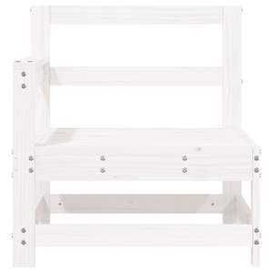 Sofá Esquinero de Jardín de Madera Contrachapada de Pino Blanco Sólido - Product Image 4