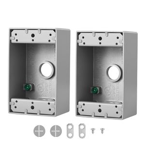 Scatola di giunzione elettrica esterna impermeabile 4.5 x 2.8 x 2 pollici per condotti e raccordi da 1/2 e 3/4 di pollice - Product Image 1