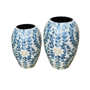 Premium Handmade Decorative Vessel with Mother of Pearl Mosaic Finish for Living Room and Entryway Styling - Product Image 6