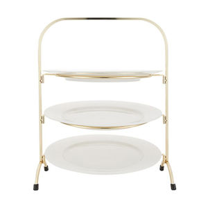 Luxueux élégant Design indien métal aluminium 3 niveaux support de gâteau avec cadre en métal présentoir à Cupcake pour la décoration de Table à la maison - Product Image 2