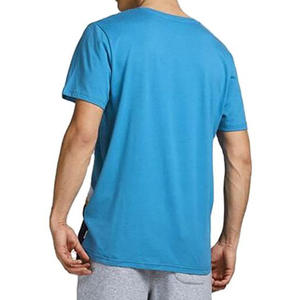 T-shirt Homme Luxe en Polyester/Coton Écologique, Lavage Acide, Couleur Unie, Style Vintage, 280 GSM, Manche Gauche, Logo Personnalisé, Col en V – Vente en Gros - Product Image 3