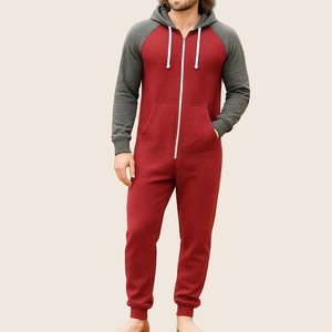 Family Matching Fleece Breathable Hooded JumpSuits One Pieces <b>Pajamas</b> <b>For</b> <b>Men's</b> High Quality Sleepwear Jumpsuit - Product Image 4