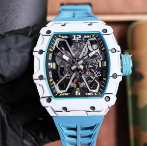 Reloj mecánico de pulsera para hombre RM AMG Factory Blue White, estilo Mecha, con indicador de orientación, cuadrado, de lujo. - Product Image 1