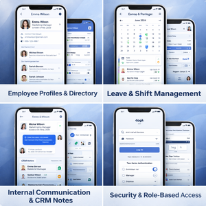 แอปพลิเคชันมือถือสำหรับการจัดการทรัพยากรมนุษย์ขั้นสูง |   ระบบเชื่อมต่อ CRM |   การบันทึกการเข้าร่วมงานของพนักงาน |   โซลูชันธุรกิจที่ปรับเปลี่ยนได้ - Product Image 3